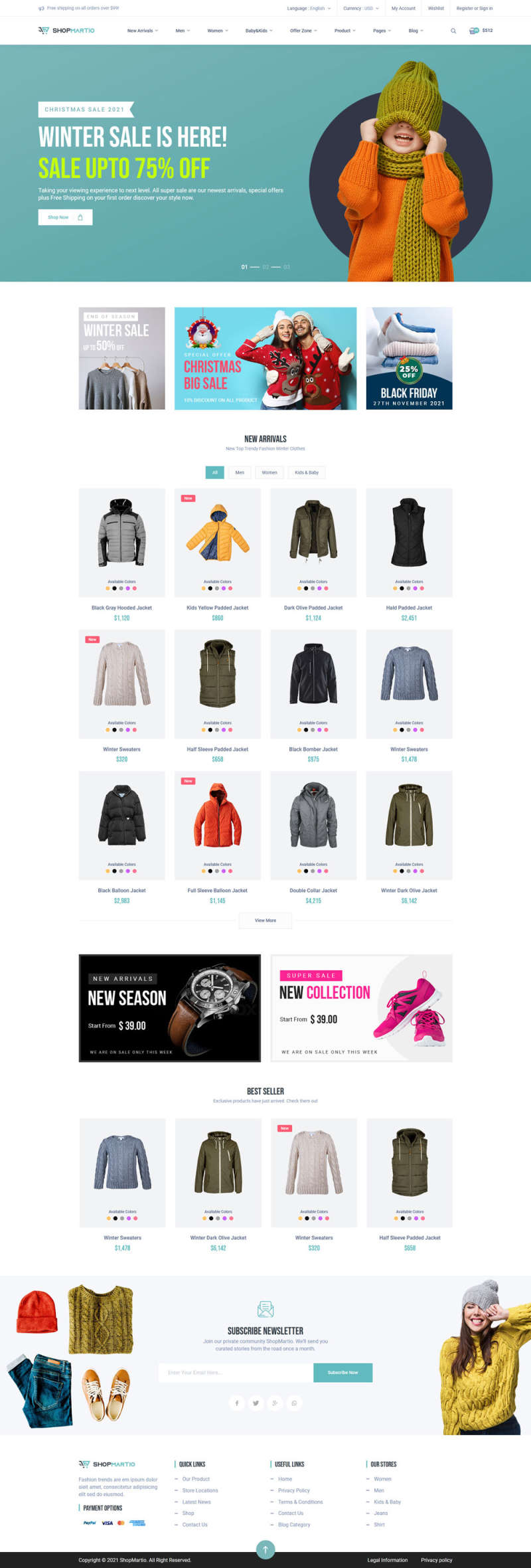 多用途服装销售电商HTML模板