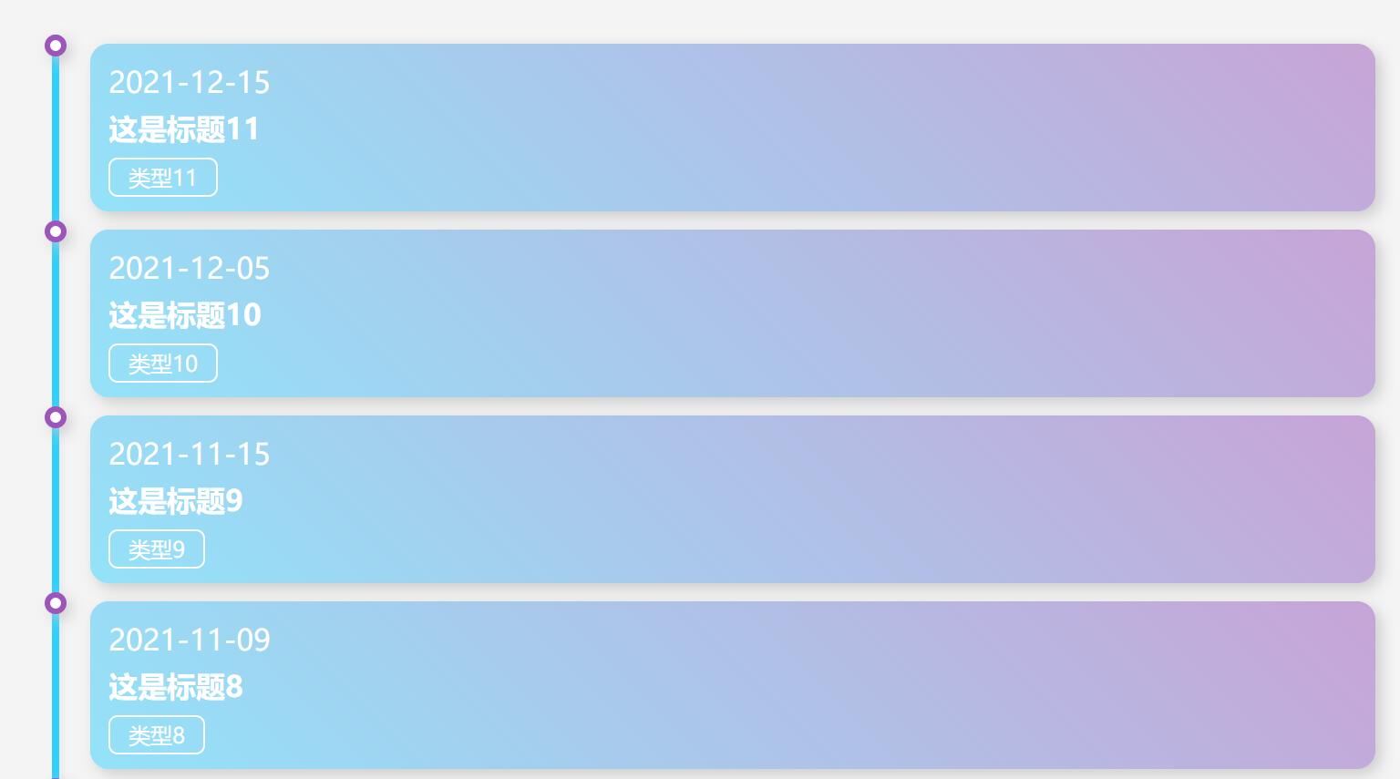 CSS / JavaScript 响应式时间轴特效