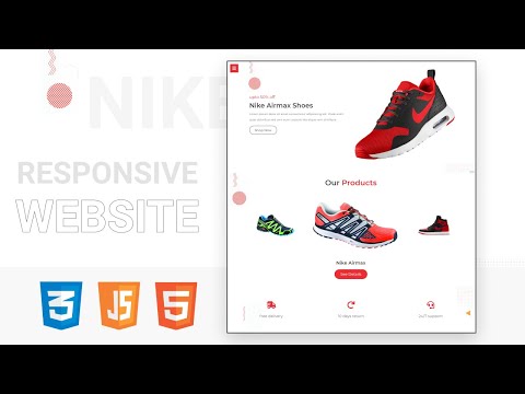 响应式nike鞋页面网站设计 - HTML/CSS/JavaScript