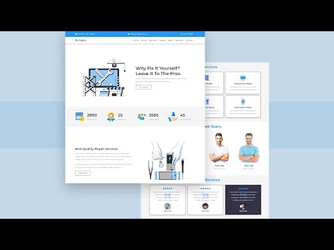 响应式维修服务网站模板[HTML/CSS/SASS/JavaScript]