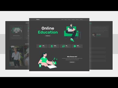 使用 HTML - CSS - JavaScript 制作响应式在线教育网站