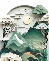 设计风田园风景4K手机壁纸